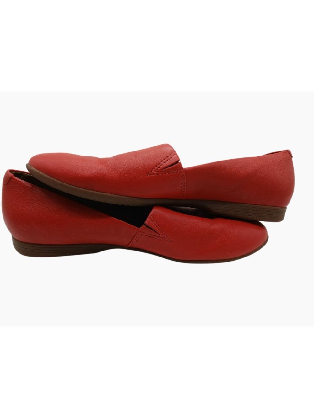 Dansko Larisa Womens Red Leather Flats Size 39 Low Heel Slip-On Removable Insole - Picture 5 of 11